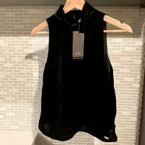 NWT A|X Armani Exchange Velvet Sleeveless Top